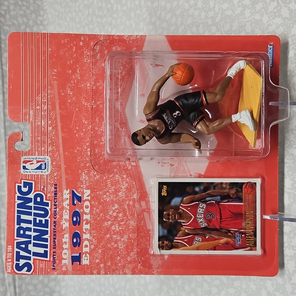 1997 Starting Lineup 10th Year Edition Allen Iverson 3 Philadelphia 76ers Sixers - Picture 6 of 6